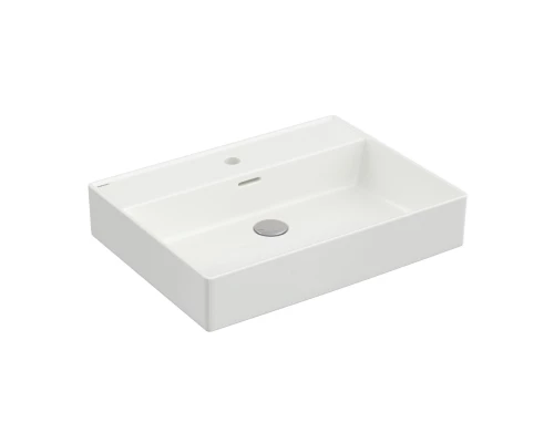 Раковина Ego 60х46,5 см, накладная, прямоугольная, белый глянец, BERGES