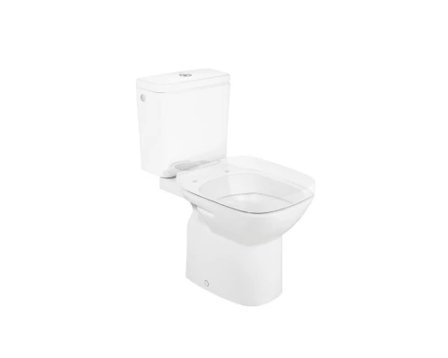 DEBBA Чаша унитаза с горизонтальным выпуском, установочный комплект, белая. (RU). ROCA