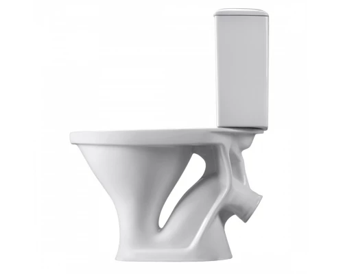 Унитаз-компакт "Вест" косой выпуск, с кнопочной арматурой и сиденьем  SANTERI