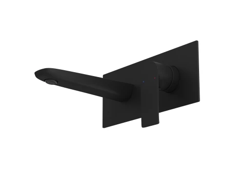 Смеситель для раковины VENTAS S скрытого монтажа, совместный, черный матовый, BERGES