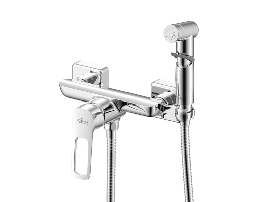 RS46 Смеситель для биде, гигиен.душ на теле, р/ОД, хром, ROS, RS46-52