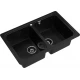 GRANFEST Мойка композит STANDART GF-S--780K  2 чаши 780*510 мм  черный арт.GF-