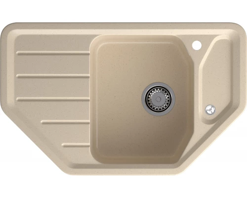 GRANFEST Мойка композит CORNER  GF-C--800E угловая 800*500мм, кашемир