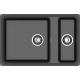 GRANFEST Мойка композит LEVEL, GF-LV-760K, 1.5-чаши 760*500, черный