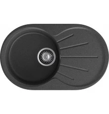 GRANFEST Мойка композит RONDO GF-R--750L  чаша с крылом 750*460мм графит арт.GF-