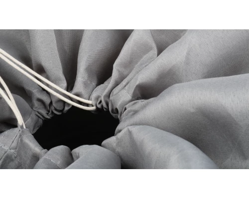 Корзина для белья на завязках FX-1033A, серая, 80 литров