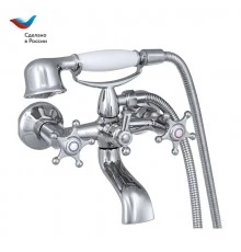 ГОРОД Смеситель для ванны с коротким литым изливом, двуручный, СЛАВЕН, И30