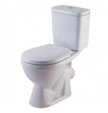 ЛИРА Унитаз-компакт наклон. вып. с арматурой, сиденьем, креплением, белый ROSA