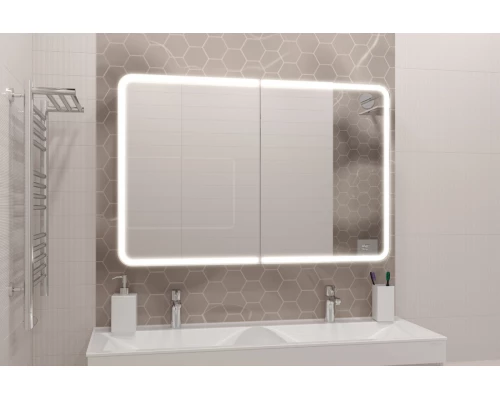 Зеркало-шкаф Avenue Led 1200х800 с датчиком движения и розеткой