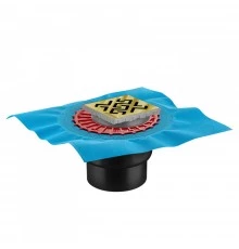 Трап водосток ZENTRUM Antik 100х100, бронза, выпуск D50/75/110 H74 вертикальный, BERGES