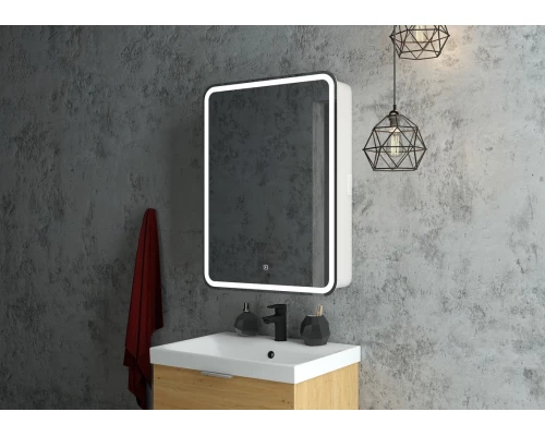 Зеркало-шкаф Elliott LED 550х800 левый с розеткой