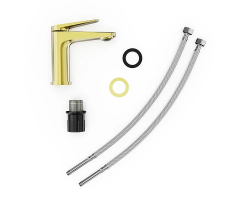 Смеситель для раковины TOKITO KIN брашированное золото (TOK-KIN-1011)