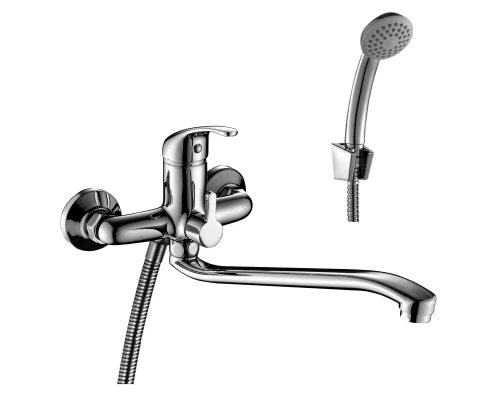 A35 Смеситель для ванны, S-обр.пов.излив 350мм, р/ОД, хром, ROS, A35-34