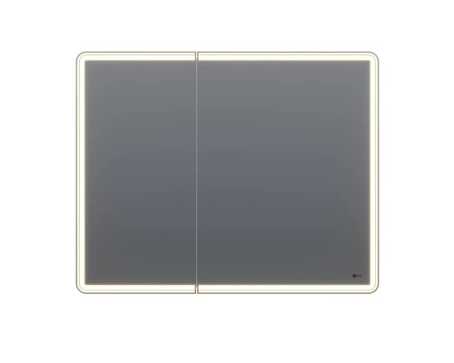 Шкаф зеркальный Lemark ELEMENT 100х80 см 2-х дверный, с подсветкой, с розеткой, цвет корпуса: Белый