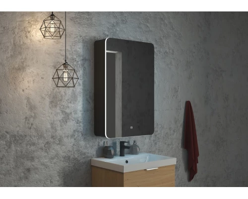 Зеркало-шкаф Eltoro black LED 560х850 правый
