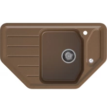 GRANFEST Мойка композит CORNER  GF-C--800E угловая 800*500мм  терракот арт.GF-