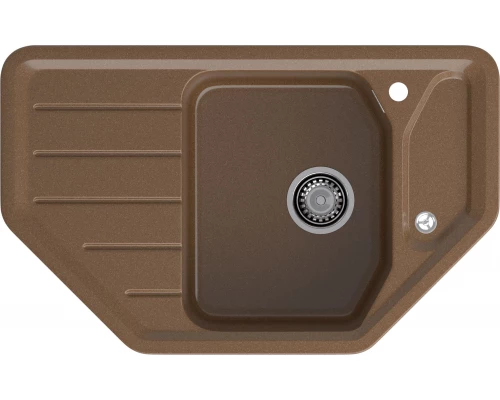 GRANFEST Мойка композит CORNER  GF-C--800E угловая 800*500мм  терракот арт.GF-