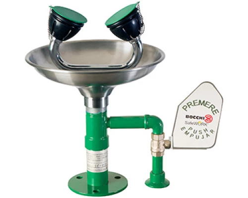 Душ для промывки глаз из нержавеющей стали настольный с пусковым рычагом SC410SS, шт