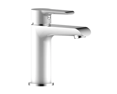 W35 Смеситель для раковины, монолит.излив 145мм, р/ОД, хром/белый, ROS, W35-12