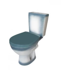 СОЛО Унитаз-компакт горизонт. вып., 2-х режим. арм. "Уклад", сид. полипр. "Уклад", зеленый, ROSA