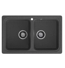 GRANFEST Мойка композит STANDART GF-S--780K  2 чаши 780*510 мм графит арт.GF-