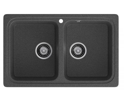 GRANFEST Мойка композит STANDART GF-S--780K  2 чаши 780*510 мм графит арт.GF-