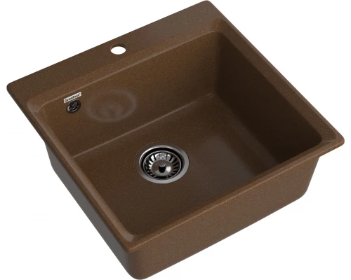 GRANFEST Мойка композит LEVEL, GF-LV-510, чаша 510*500, терракот