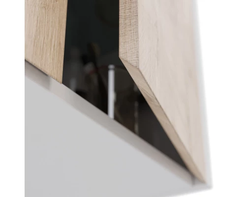 Шкаф Lemark COMBI 60 см подвесной, 2-х дверный, цвет фасада: Дуб кантри, цвет корпуса: Белый глянец