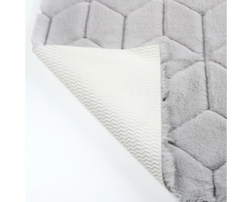 Коврик для ванной 1-ый Fixsen DIAMONT, FX-9050K, серый, 70х120 см