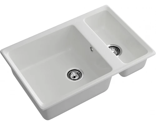 GRANFEST Мойка композит LEVEL, GF-LV-760K, 1.5-чаши 760*500, иней