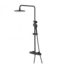 Bronx Смеситель для душа, без излива верх.лейка'Троп. дождь' лейка,Терм, черный, LM, LM3770BL