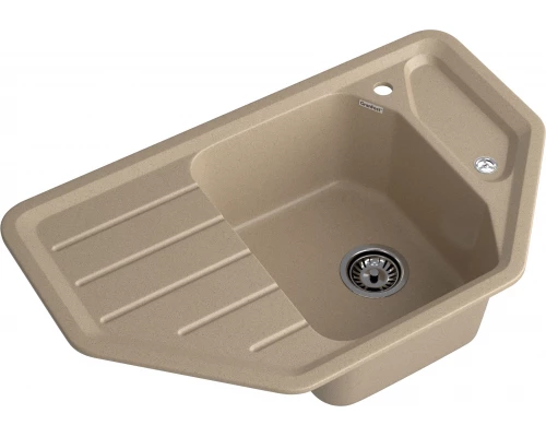GRANFEST Мойка композит CORNER  GF-C--800E угловая 800*500мм  песочный  арт.GF-