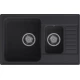 GranFest QUARZ (ECO-21К) Мойка 1.5-чаш+кр. 740*480 (черный)