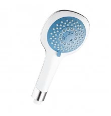 Лейка душевая круглая 5-функц. D95 мм, голубая. LM,  LM0815CCyan