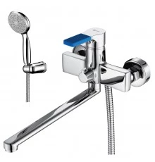 Aura Смеситель для ванны, плоск.пов.излив 300мм, р/ОД цвет, хром, LM, LM0651C