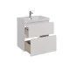 Тумба Lemark VEON 70 см под 1 раковину, подвесная/напольная, 2 ящика, цвет корпуса, фасада: Белый гл