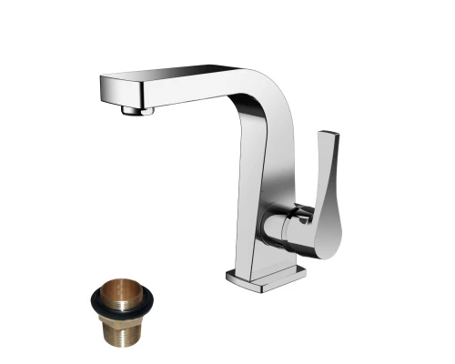 RS34 Смеситель для раковины, выс.монолит.излив 133мм, р/ОД, хром, ROS, RS34-12U