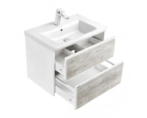 RONDA Тумба под раковину GAP 70, бетон/белый глянец, ROCA