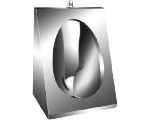 Компактный антивандальный писсуар из нержавеющей стали с верхним подводом воды Nofer 13006.S