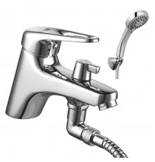 Luna Смеситель на борт ванны, на борт с изливом 151мм лейка, р/ОД, хром, LM, LM4115C