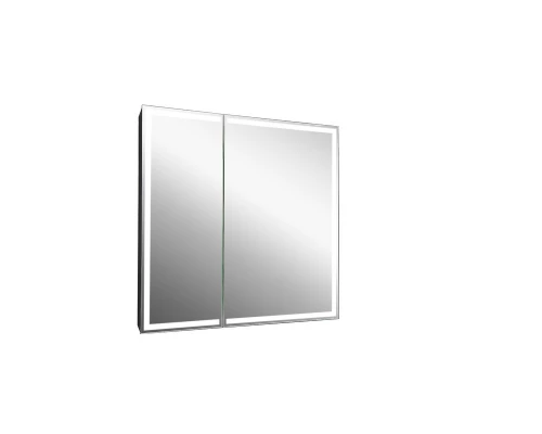Зеркало-шкаф Mirror Box black Led 800х800