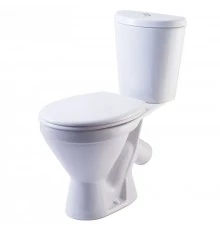 ЭЛЕГАНТ Унитаз-компакт косой вып,нижн. подвод,с арматурой и сиденьем "Уклад",креплением,белый,ROSA