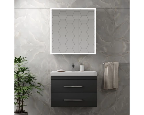 Зеркало-шкаф Reflex LED 800х800 с датчиком движения