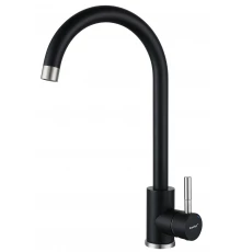 GRANFEST QUARZ Смеситель для кухни U-обр. D-35мм (черный)