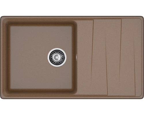 GRANFEST Мойка композит LEVEL , GF-LV-860L, чаша+крыло 860*500, терракот