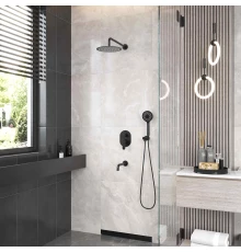 Душевой комплект VENTAS 3R BLACK, черный матовый, BERGES