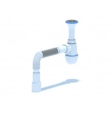 Сифон Ани 1-1/4" 40с гибкой трубой 40х40/50, ANIPLAST