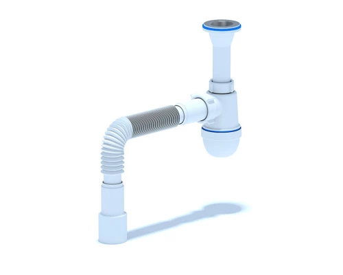 Сифон Ани 1-1/4" 40с гибкой трубой 40х40/50, ANIPLAST