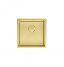 Кухонная мойка Lemark OLANGA 440 прямоугольная из нержавеющей стали цвет, Светлое золото