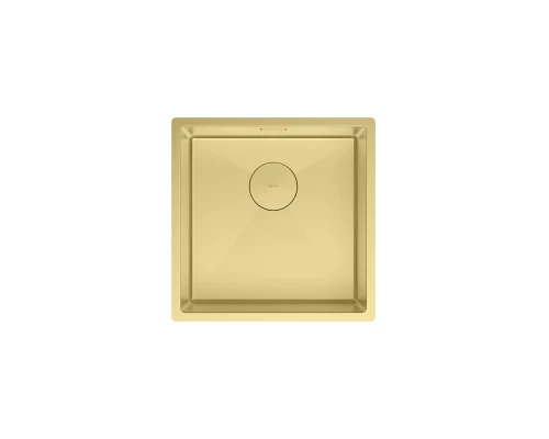 Кухонная мойка Lemark OLANGA 440 прямоугольная из нержавеющей стали цвет, Светлое золото